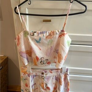 Petal & Pup Carey Colorful Abstract Cropped Top